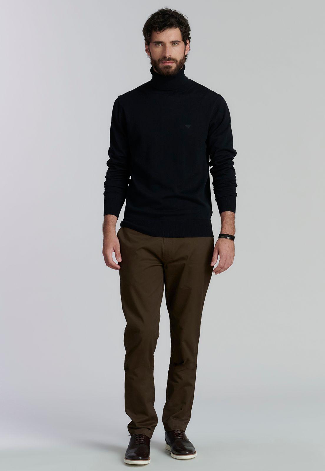 Sweater Turtle Neck F Smart Casual Black-1