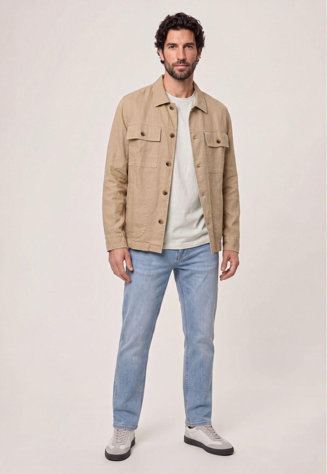 Chaqueta Khaki Cheviot-1