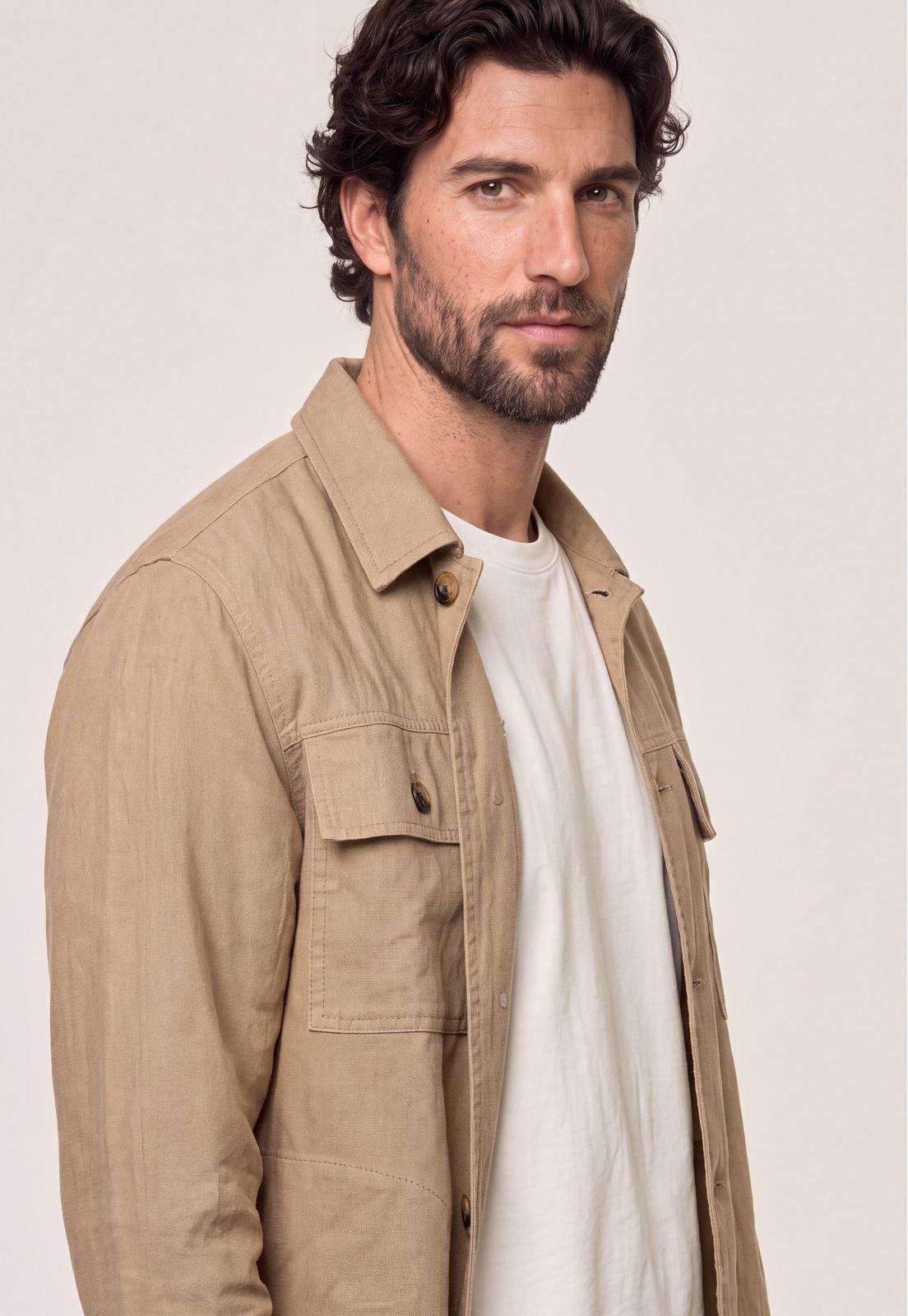 Chaqueta Khaki Cheviot-3