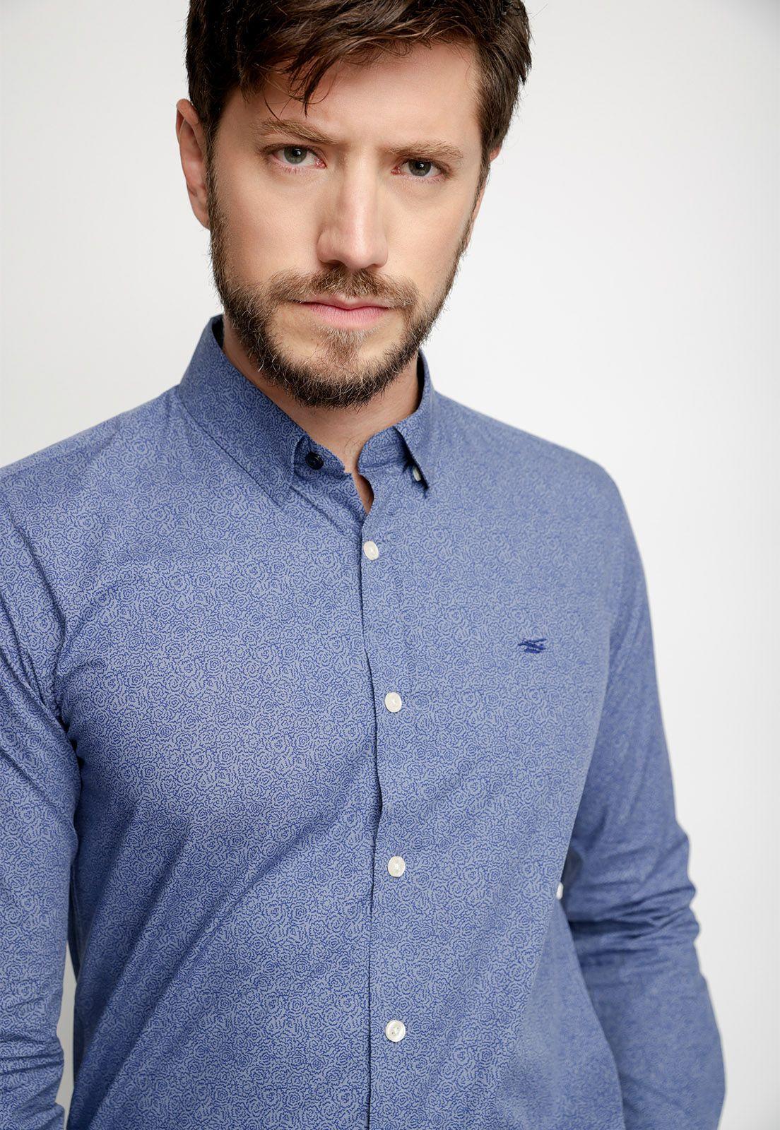 Camisa Estampada F Navy-2