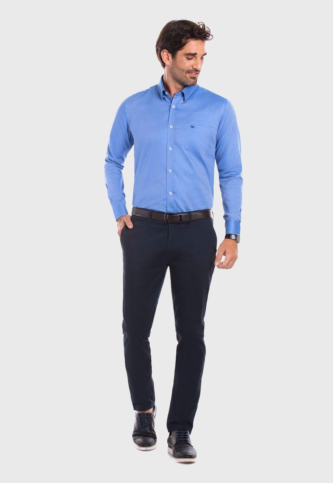 Pantalón Twill Slim /33 Navy-1