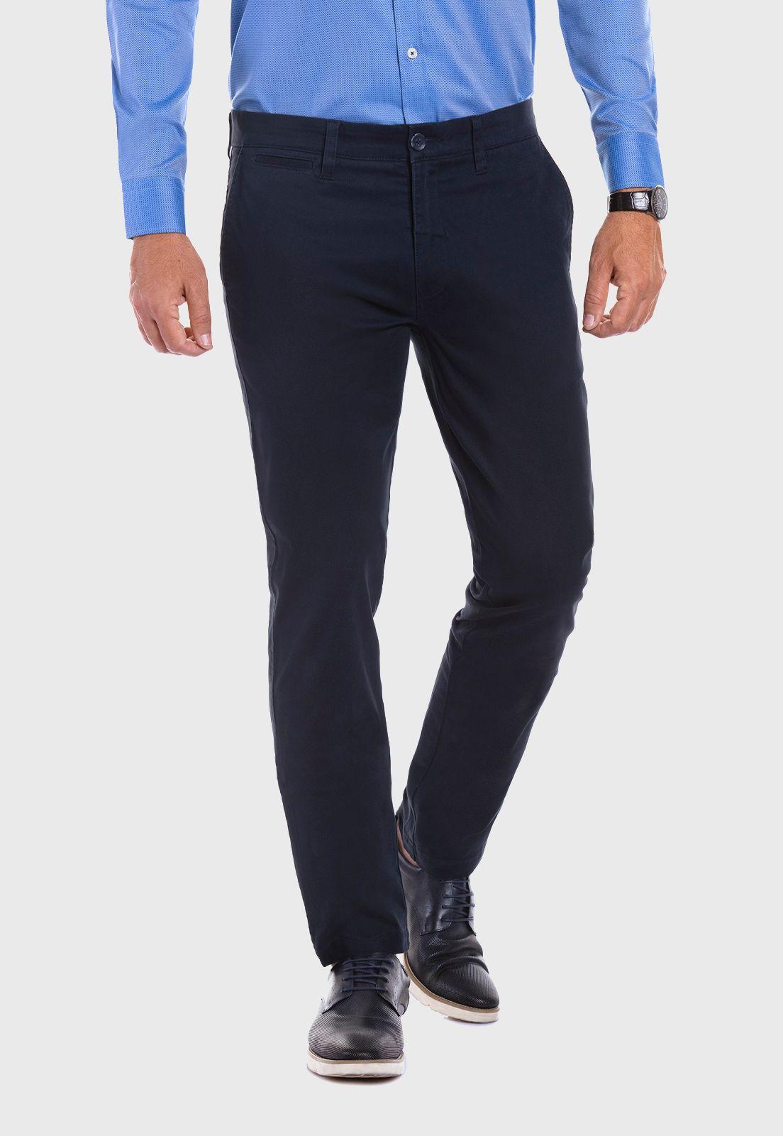 Pantalón Twill Slim /33 Navy-0