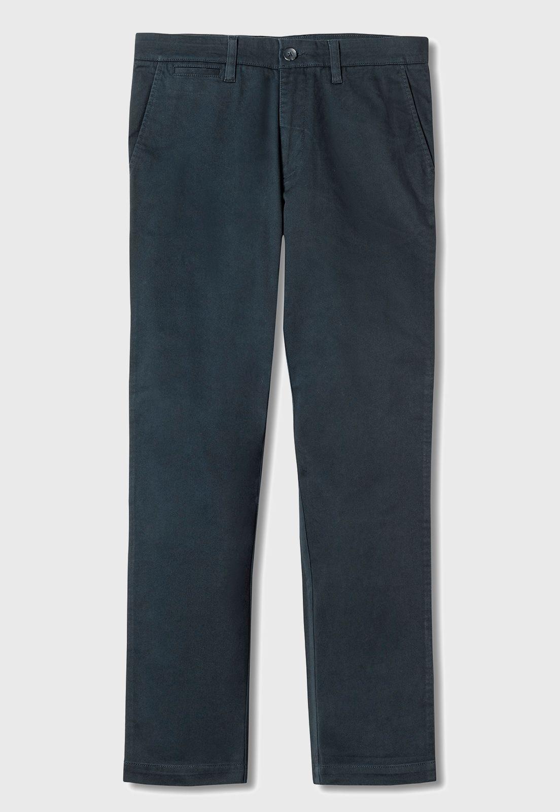 Pantalón Twill Slim /33 Navy-4