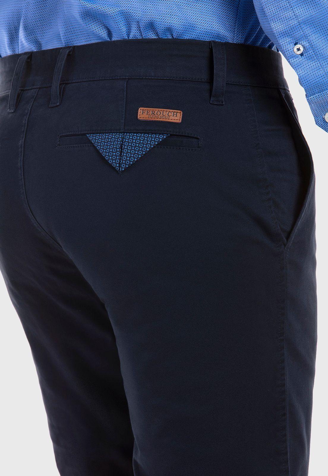 Pantalón Twill Slim /33 Navy-3