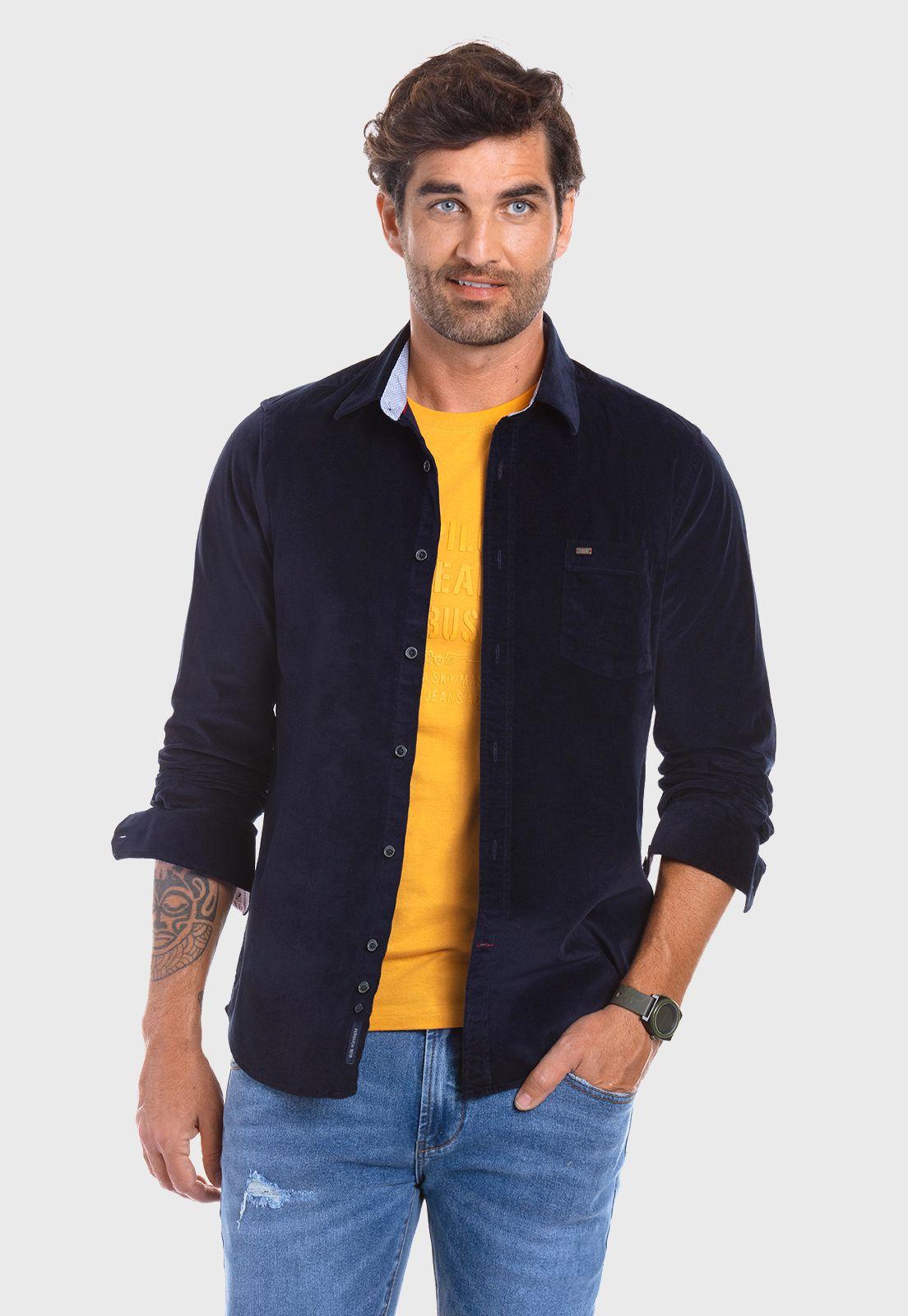 Camisa Corduroy F Navy-0