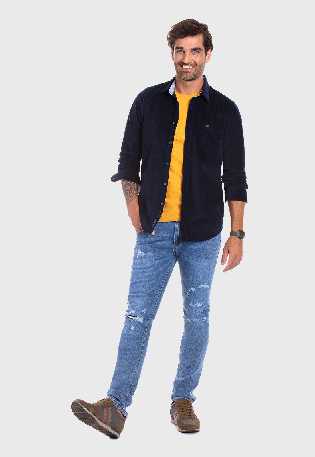 Camisa Corduroy F Navy-1