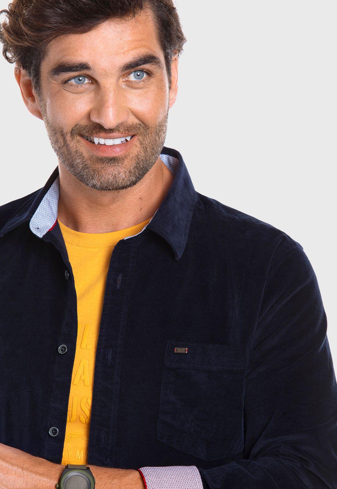 Camisa Corduroy F Navy-3