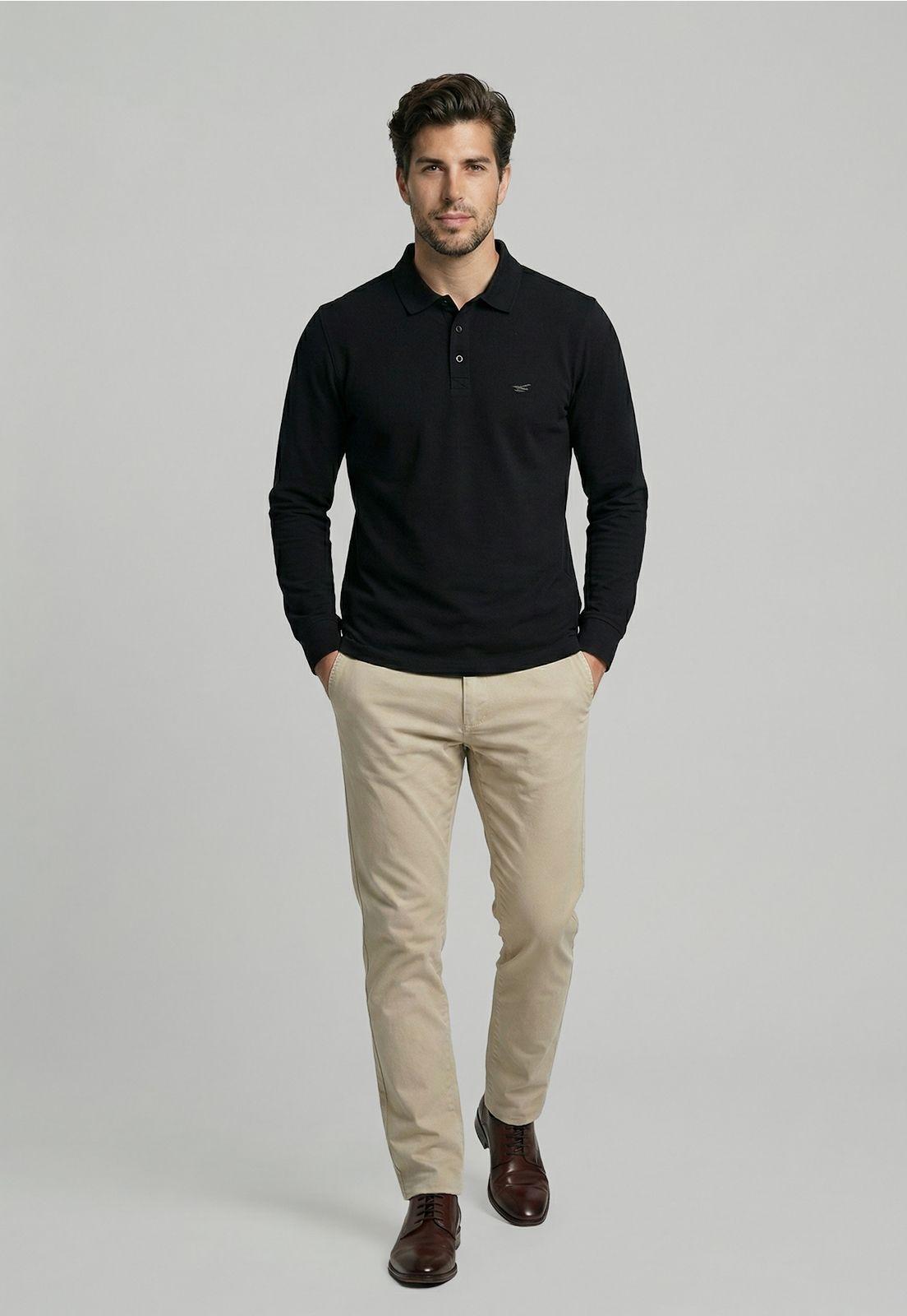 Poleras Basica Ml Pique Black-1