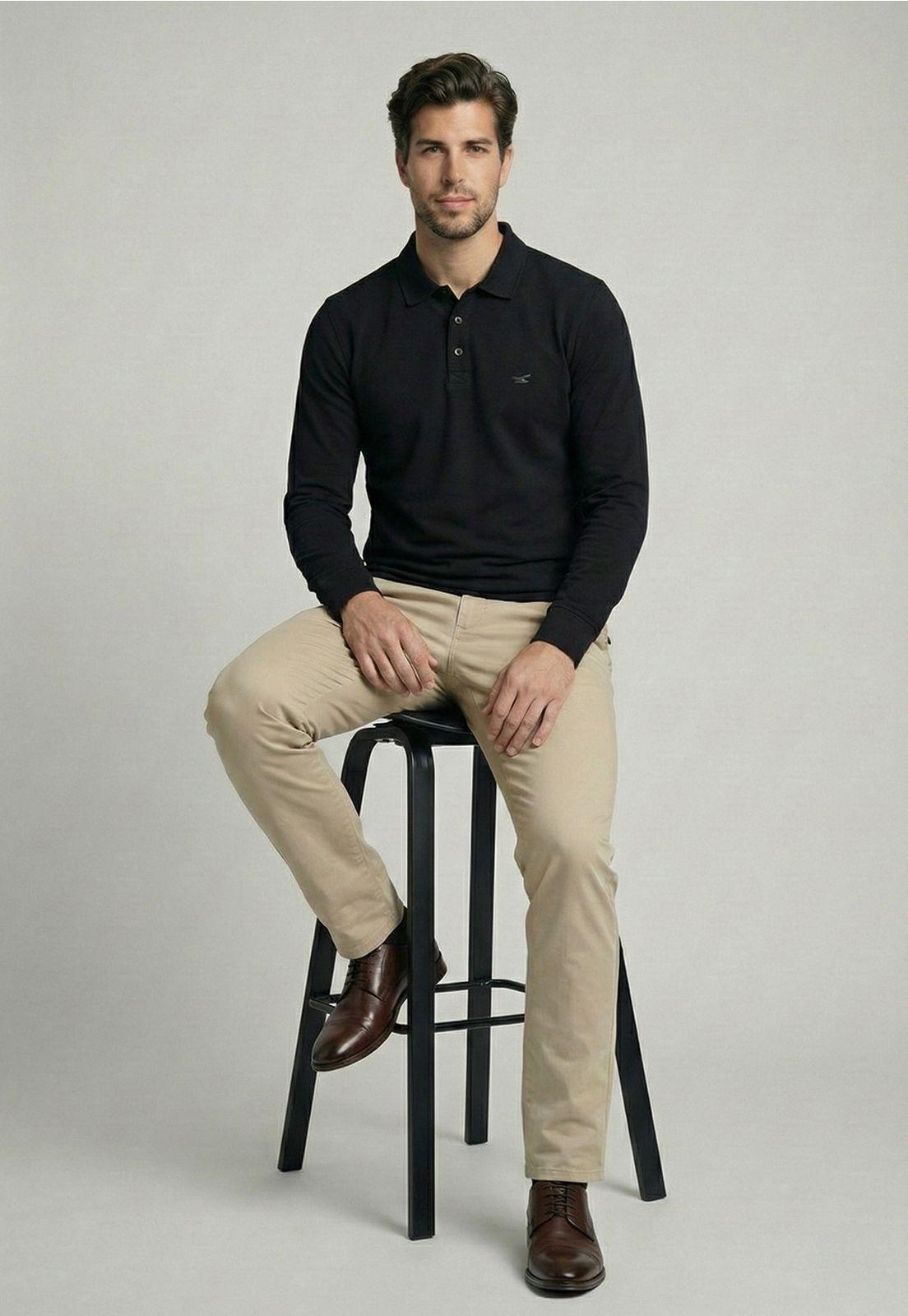 Poleras Basica Ml Pique Black-4