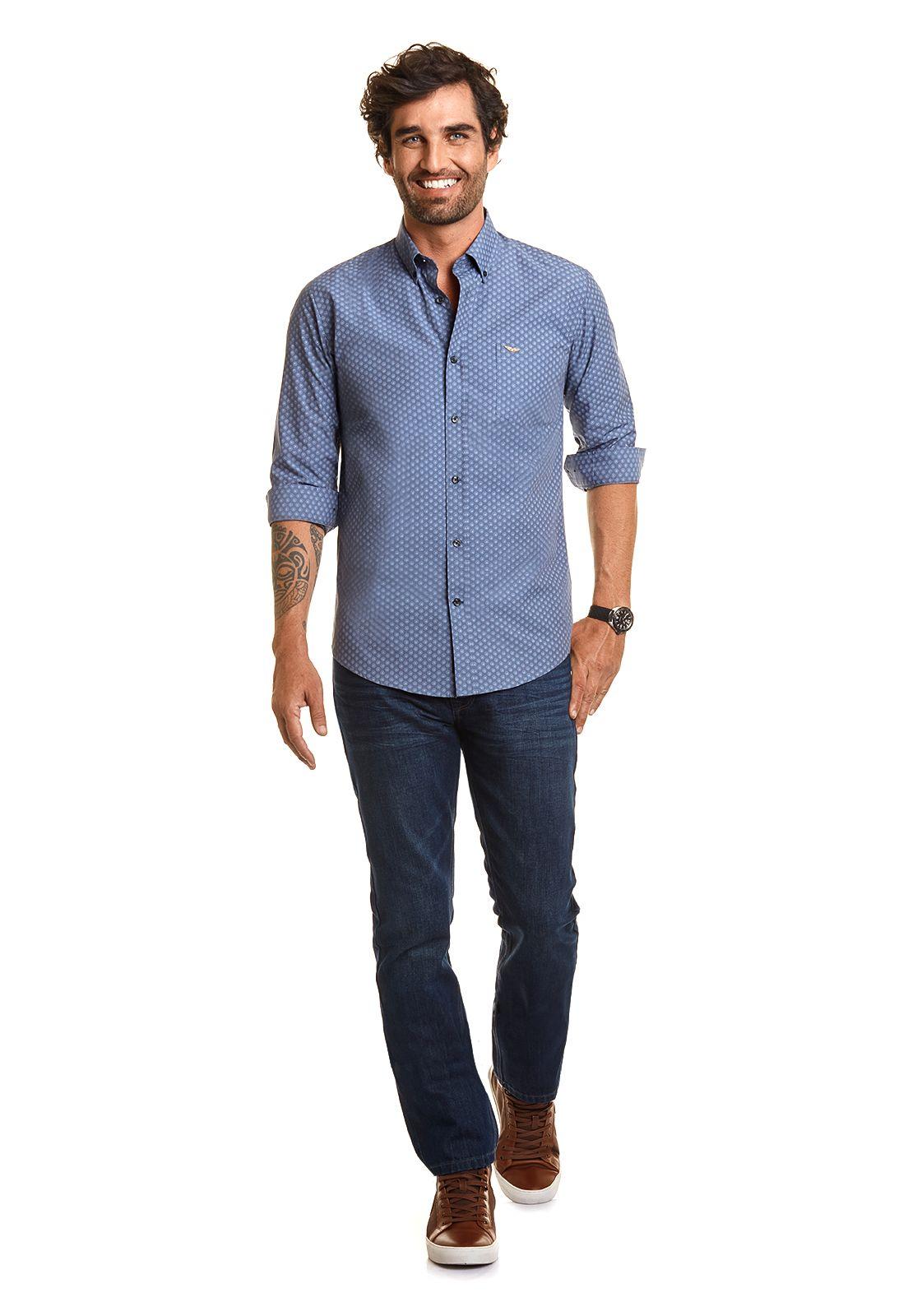 Camisa Estampada Anvik Stone-1