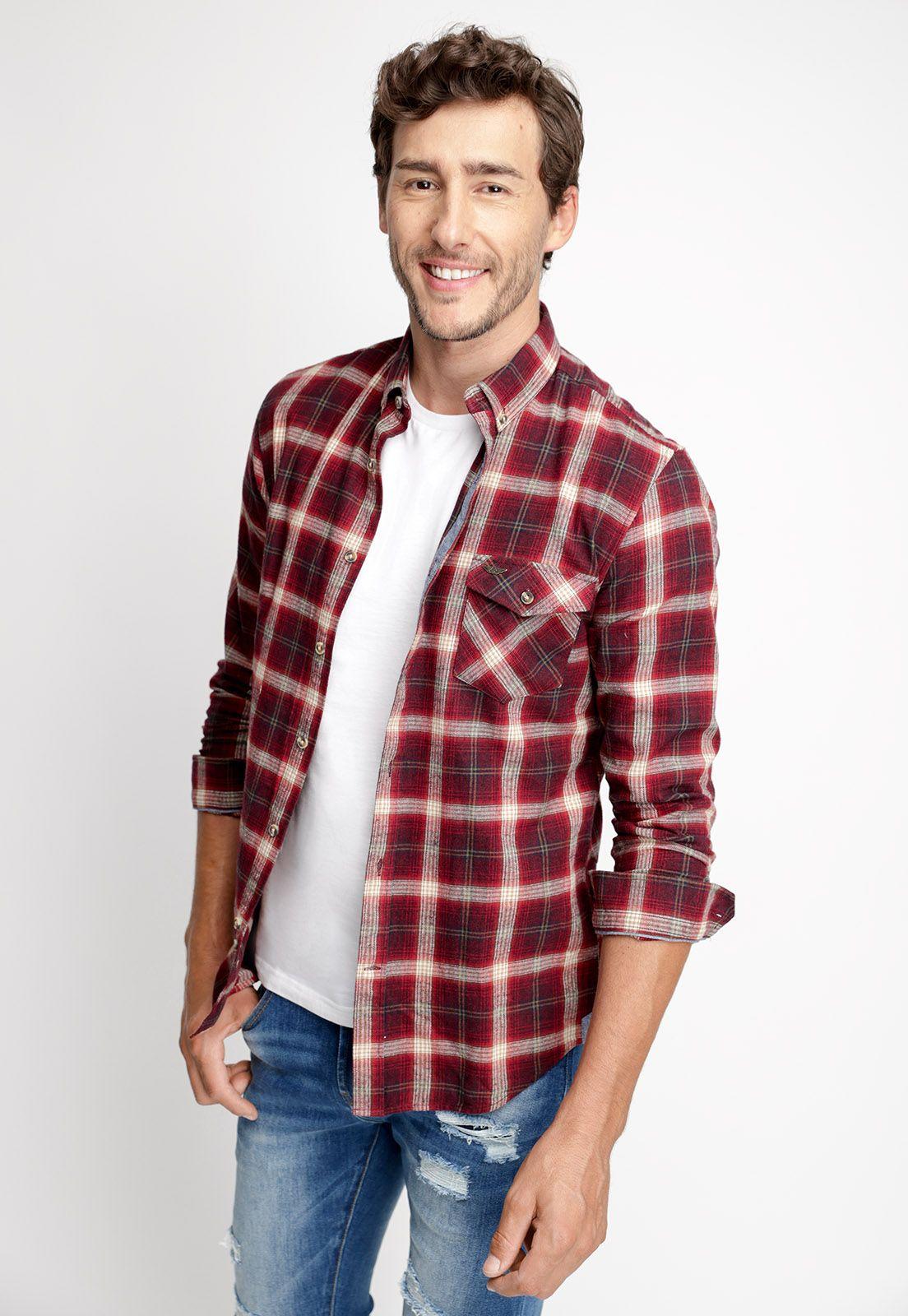 Camisa Checkered Colorado Fj Wine-0
