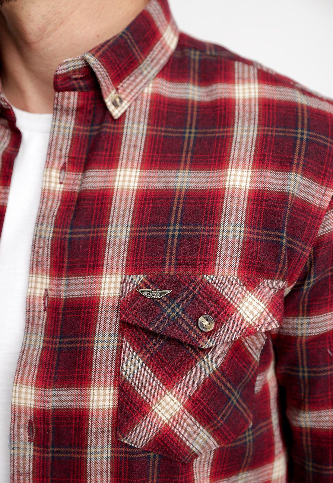 Camisa Checkered Colorado Fj Wine-2