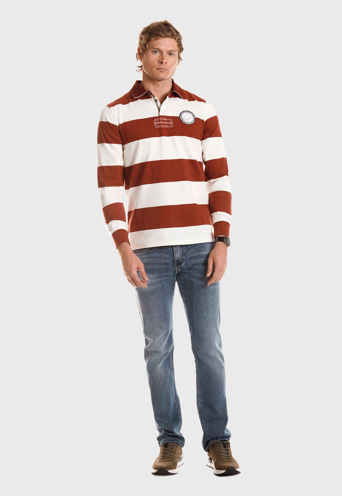 POLERA POLO RUGBY DK BRICK MELANGE-1