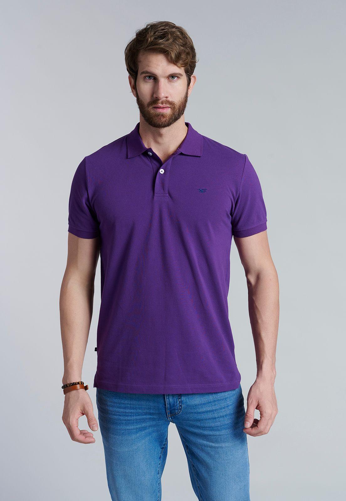 Polera Basica Pique Dk Violet-0