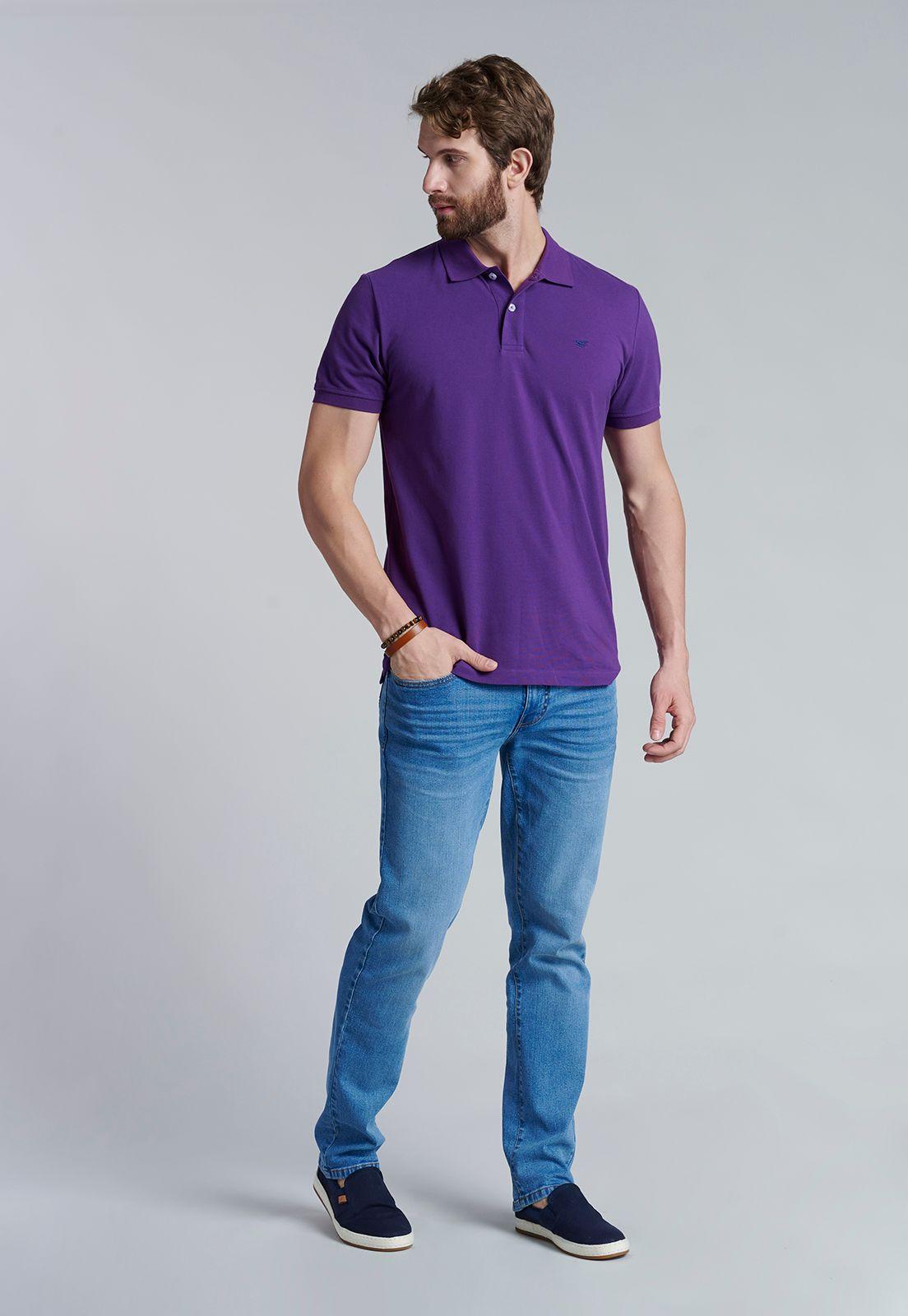 Polera Basica Pique Dk Violet-1