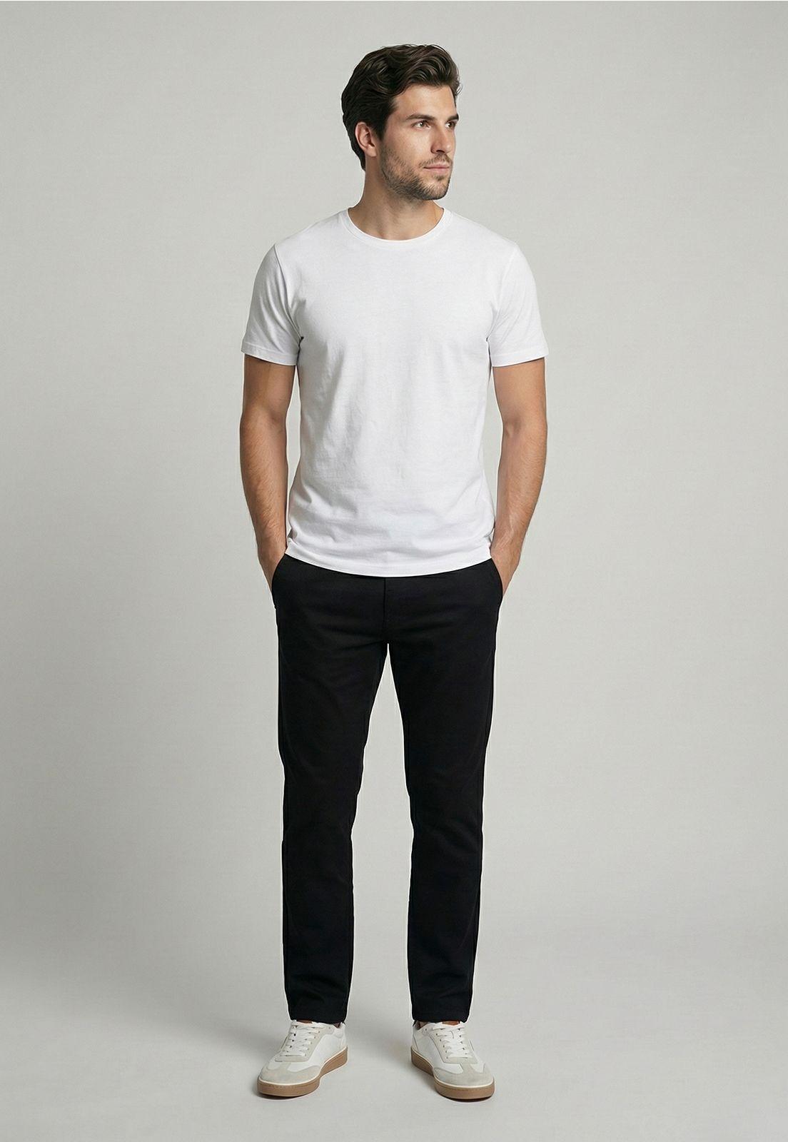 Pantalón Twill Without Pleats L/31 Black-1