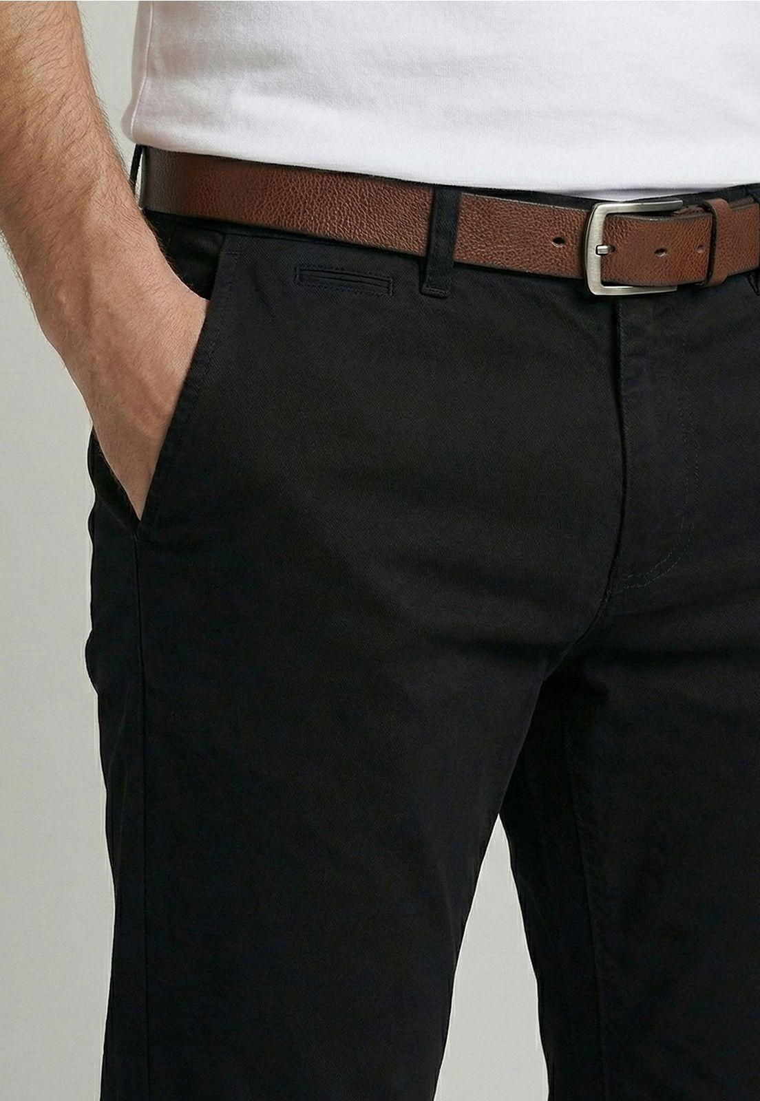 Pantalón Twill Without Pleats L/31 Black-2