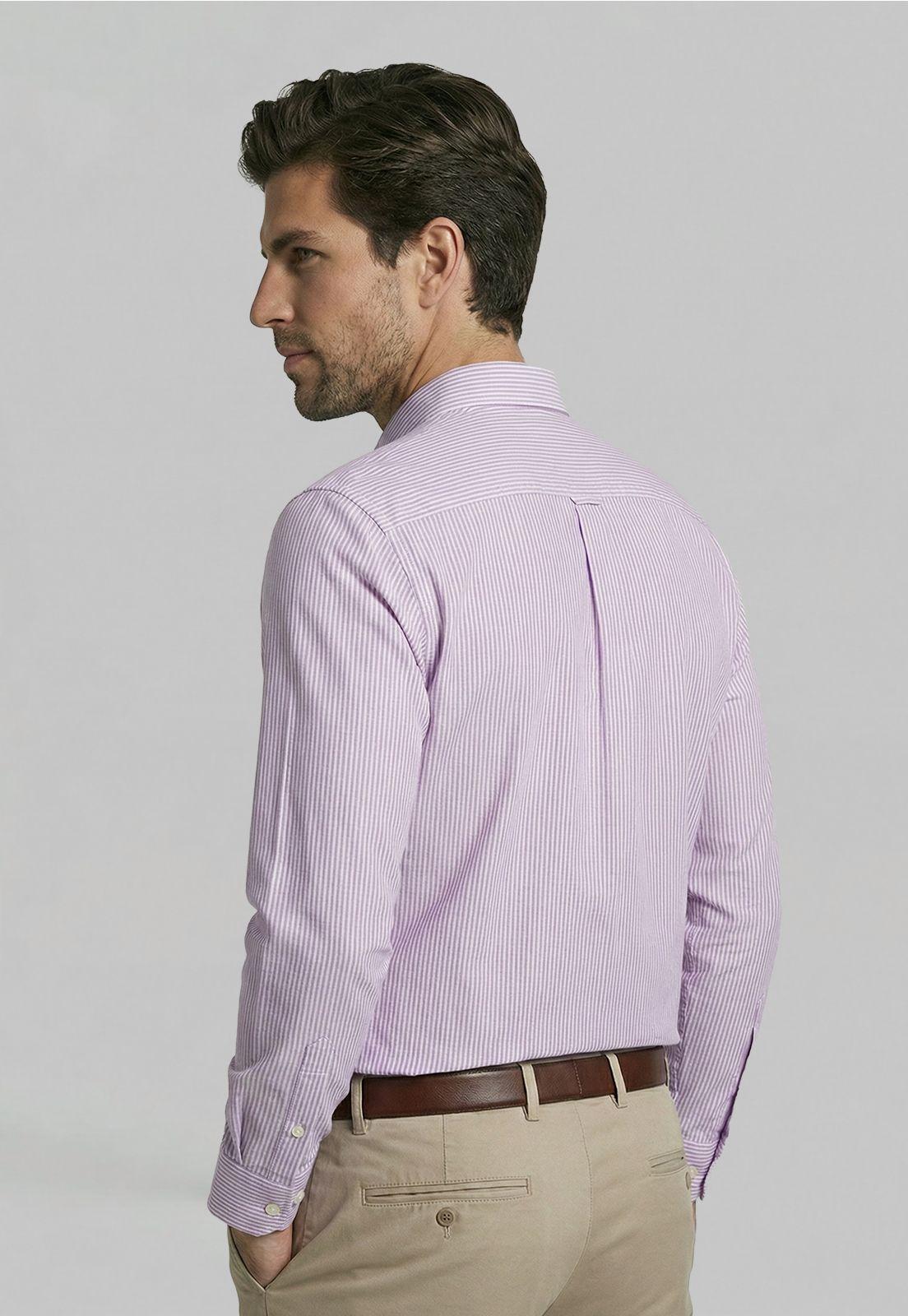 Camisa Sport Oxford Listada Violet-3