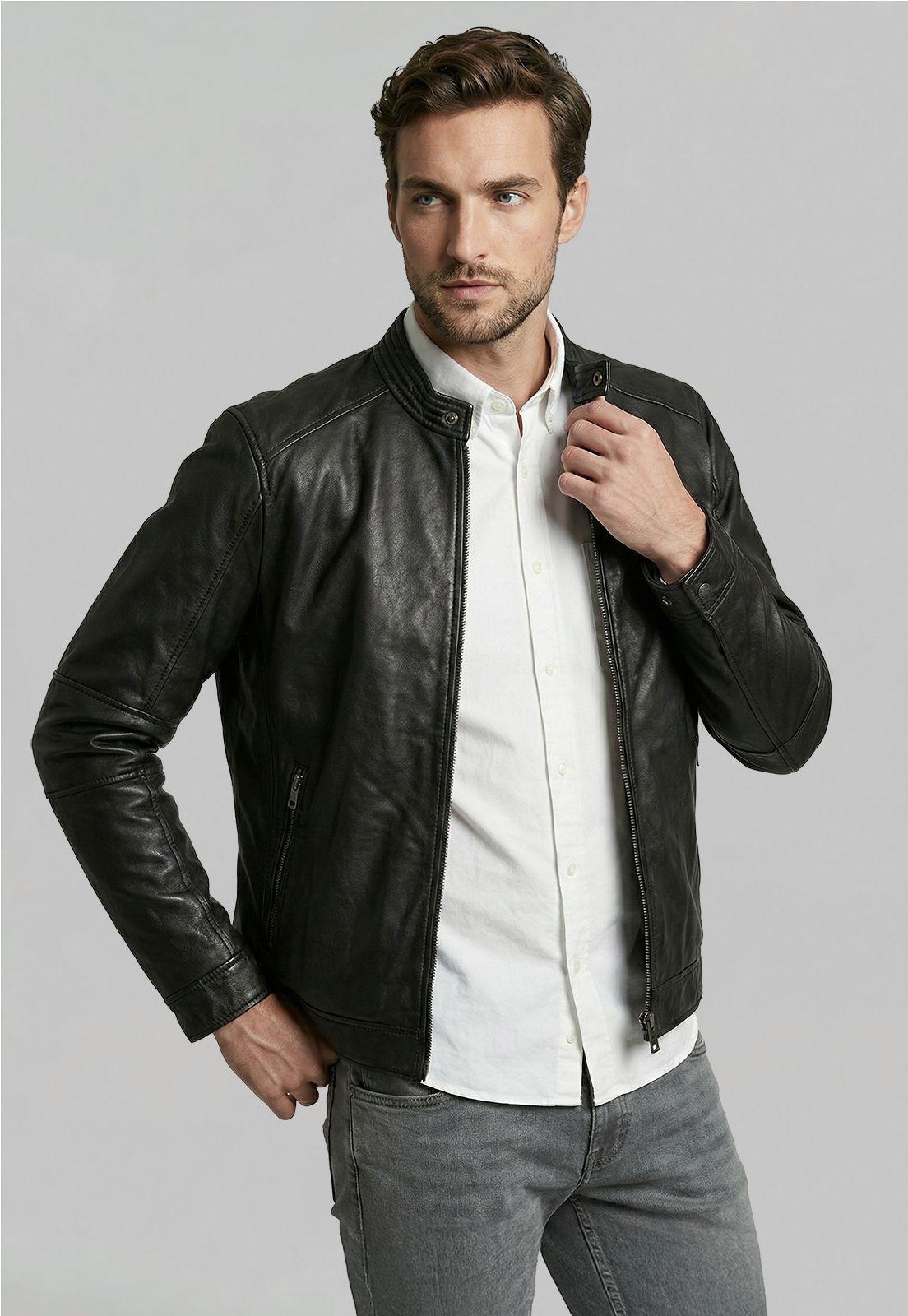 Chaqueta de Cuero Black Memphis-0