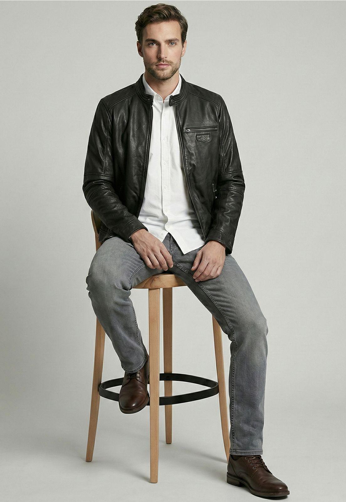 Chaqueta de Cuero Black Memphis-4