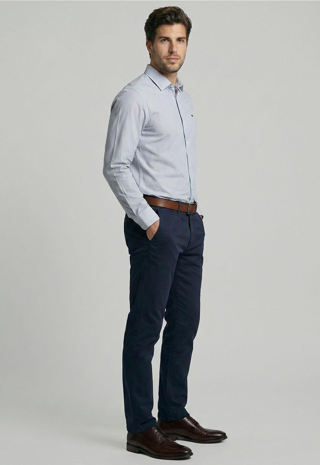 Camisa Smart Casual Calabasas Navy-1