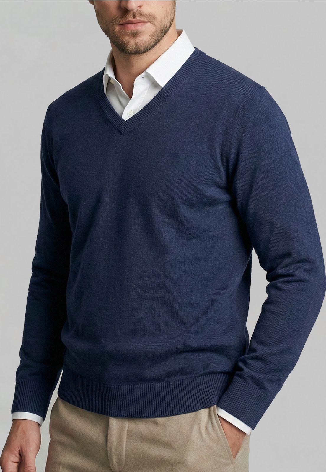 Sweater Arizona V-Neck Steel-2