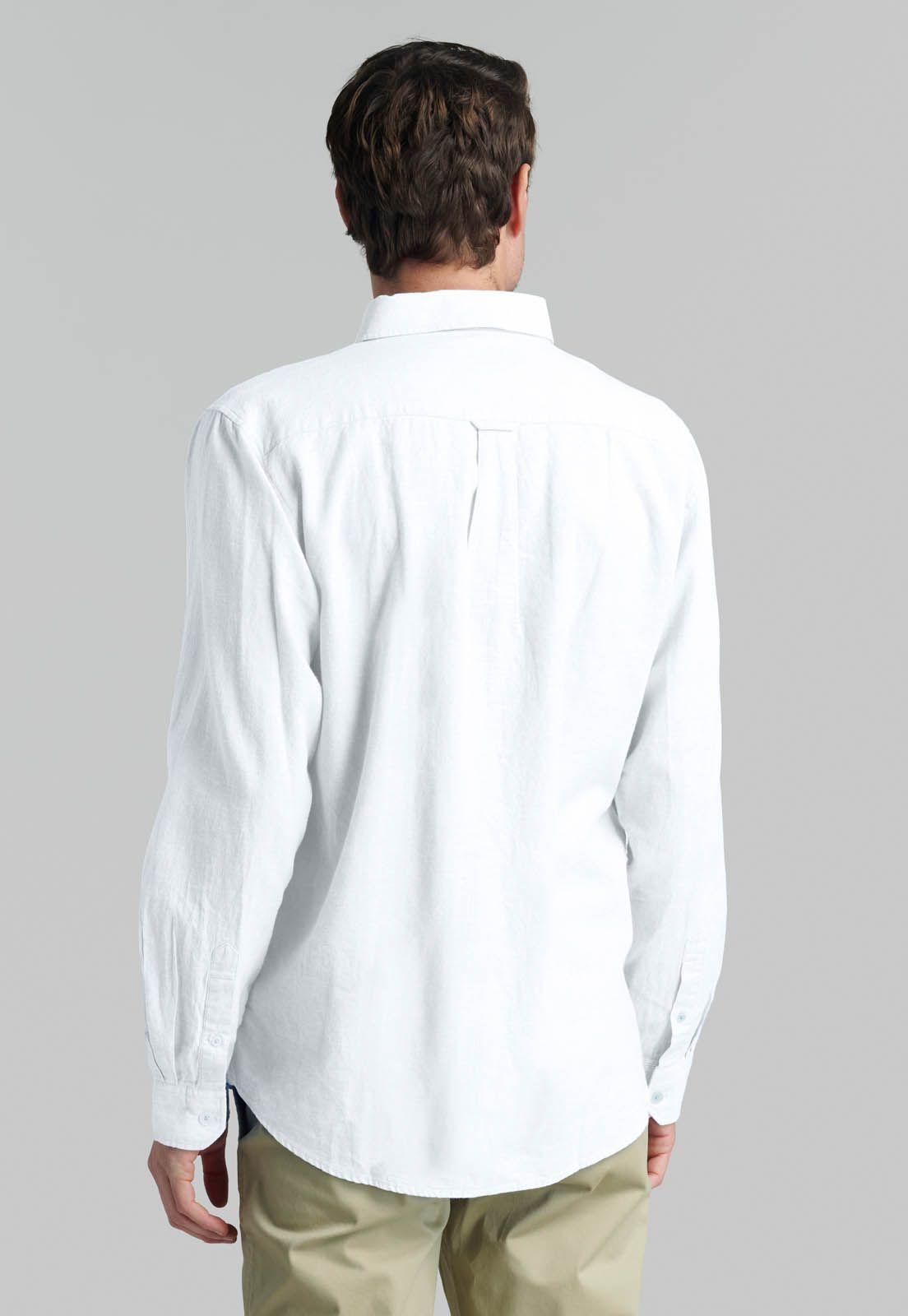 Camisa Sport Lino Lowell White-3