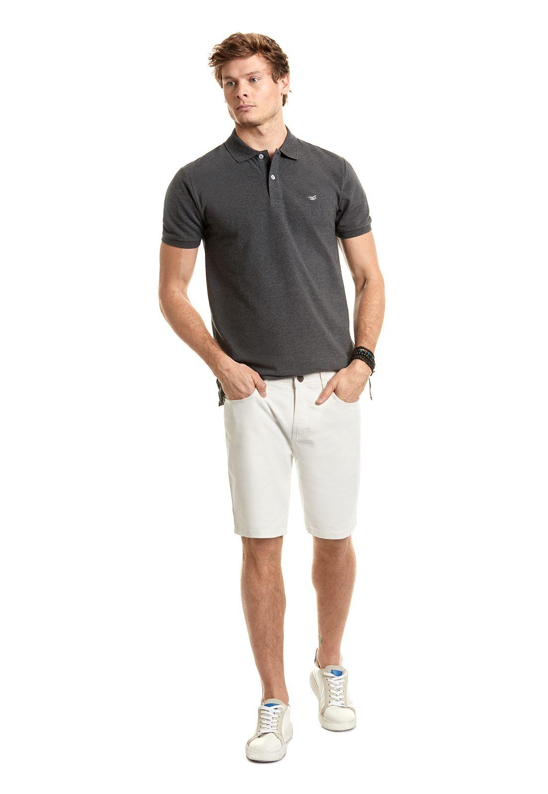 Polera Polo Básica Black  Melange-1