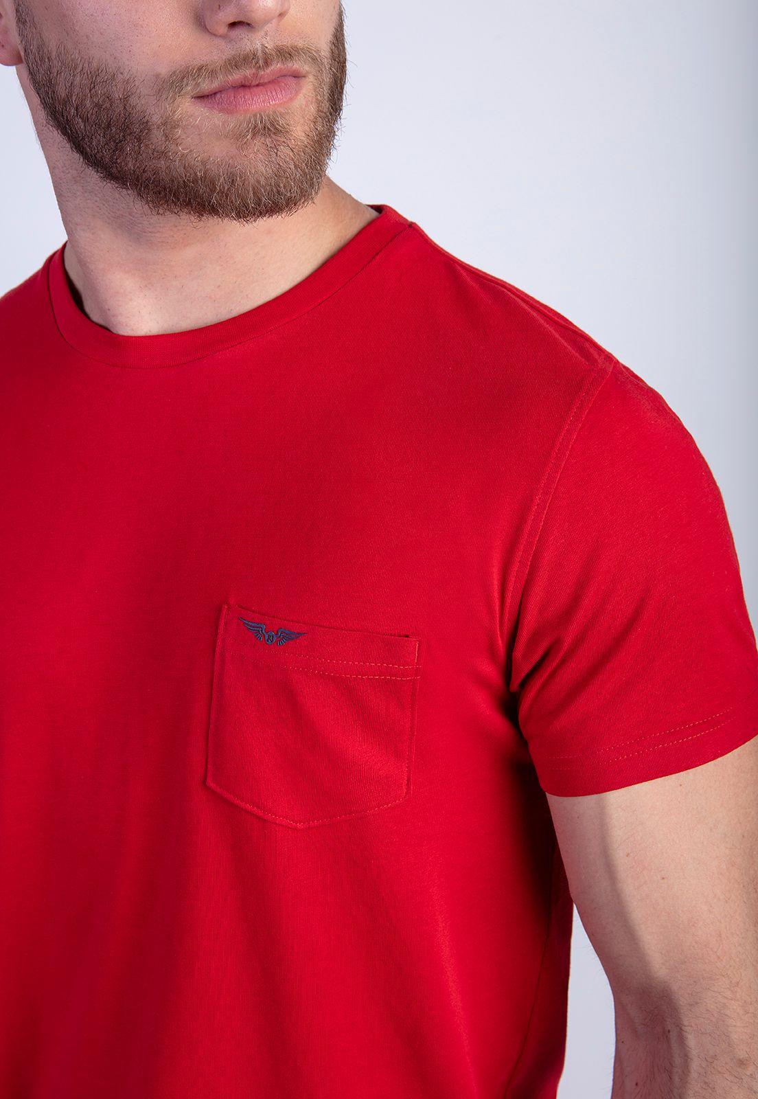 Polera Básica Bolsillo Houston Red-3