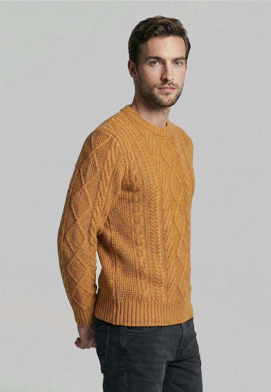 Sweater Chandler Lt Camel Melange-0