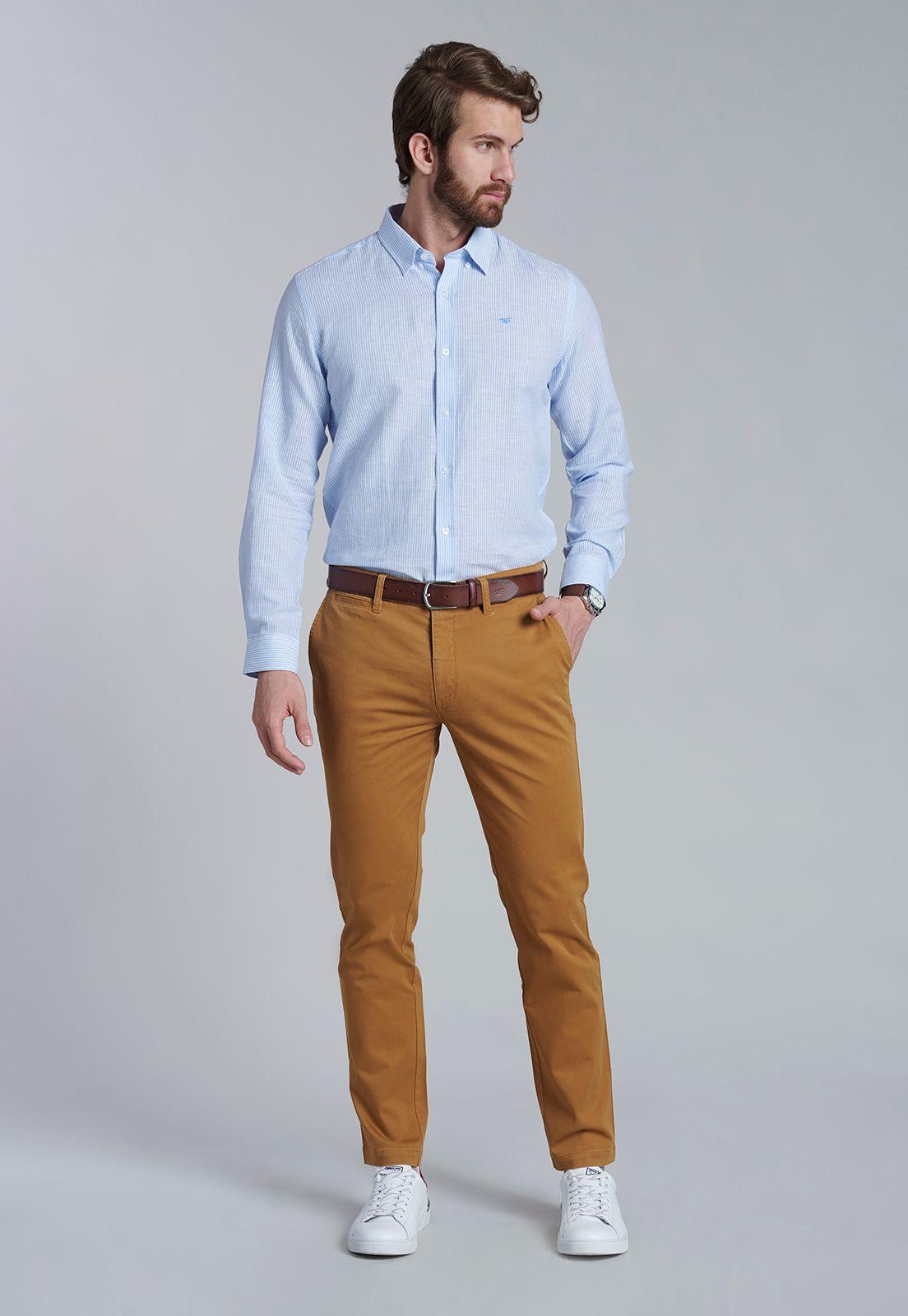 Camisa Listada Sport F Sky-1