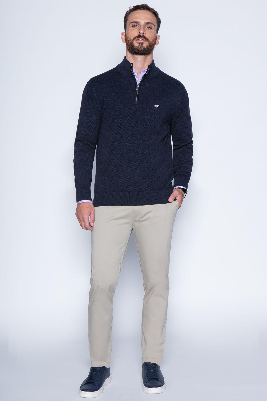 Sweater London Smart Casual L/S Navy-3