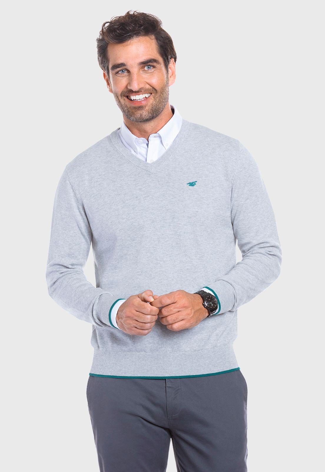 Sweater Melange Smart Casual  L/S Grey Melange-0