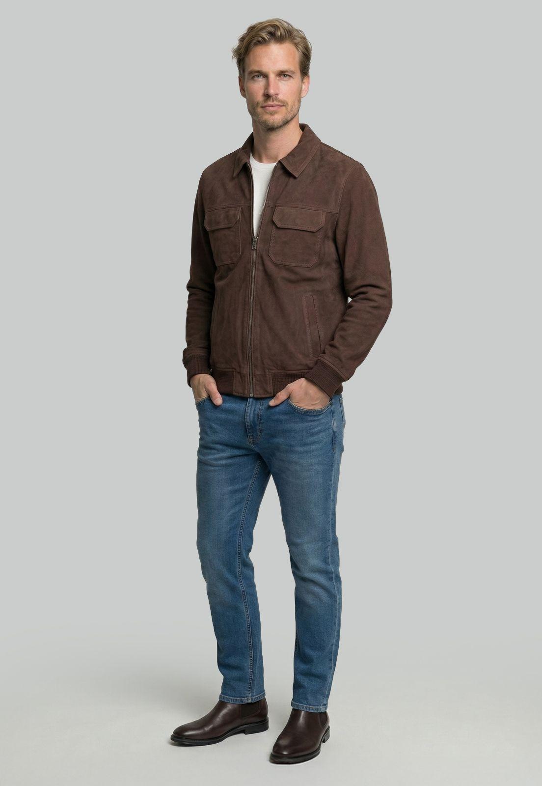 Chaqueta Suede Lyon Brown-1