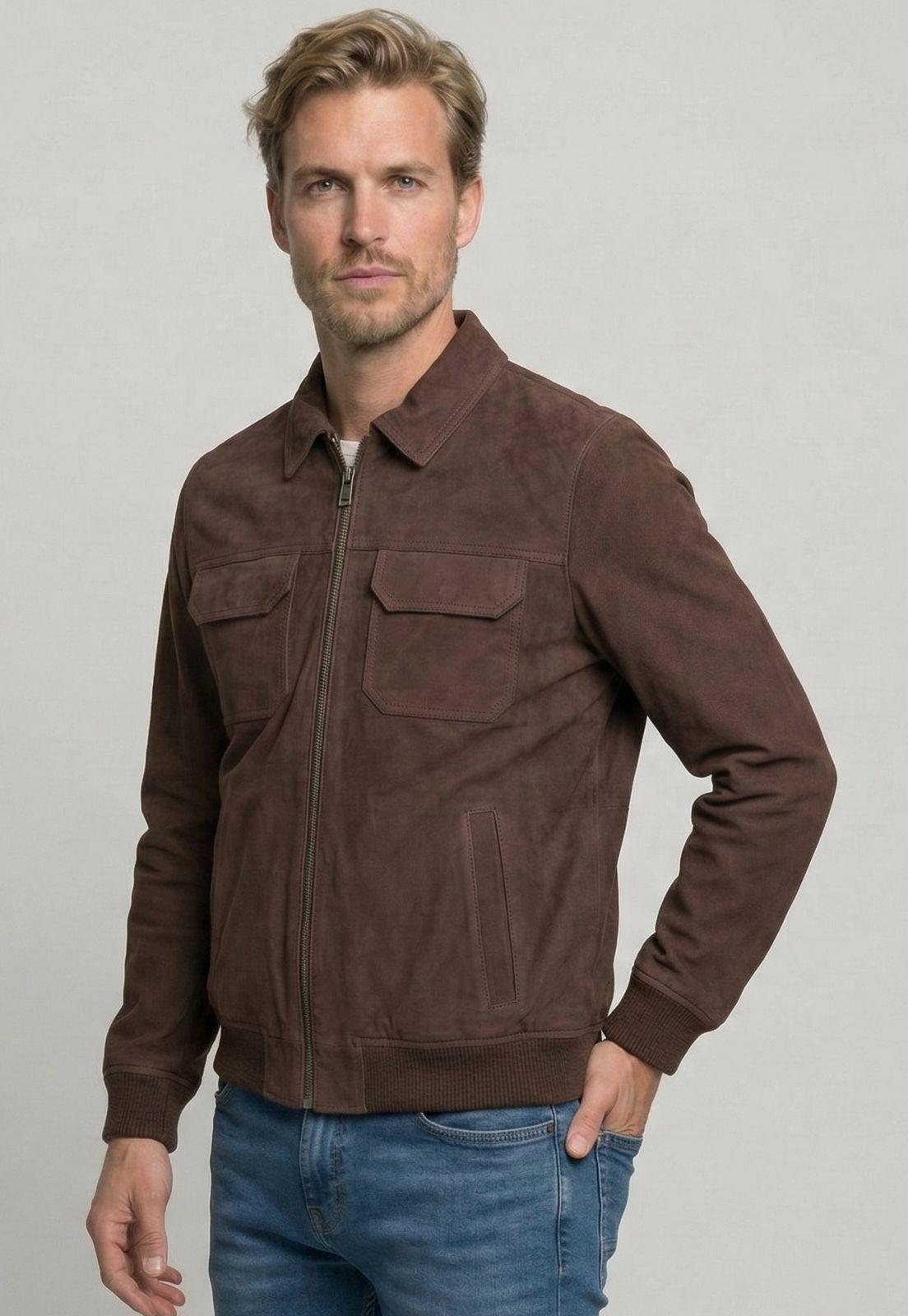 Chaqueta Suede Lyon Brown-4