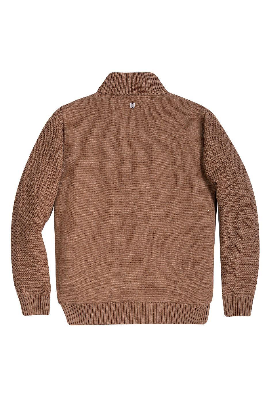 Cardigan Sherpa New York Coffe Melange-3