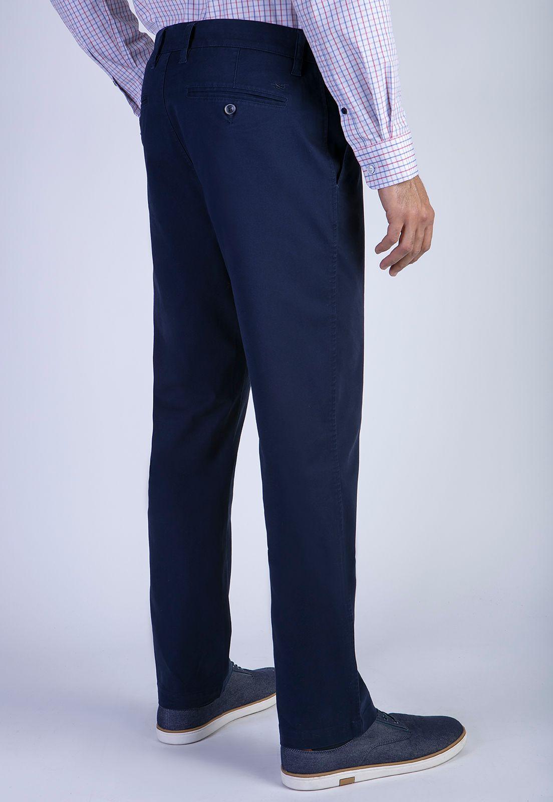 Pantalón Twill Without Pleats L/33 Dk.Blue-1