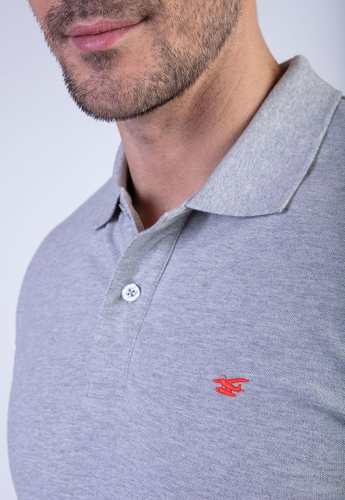 Polera Polo Básica Grey Melange-3