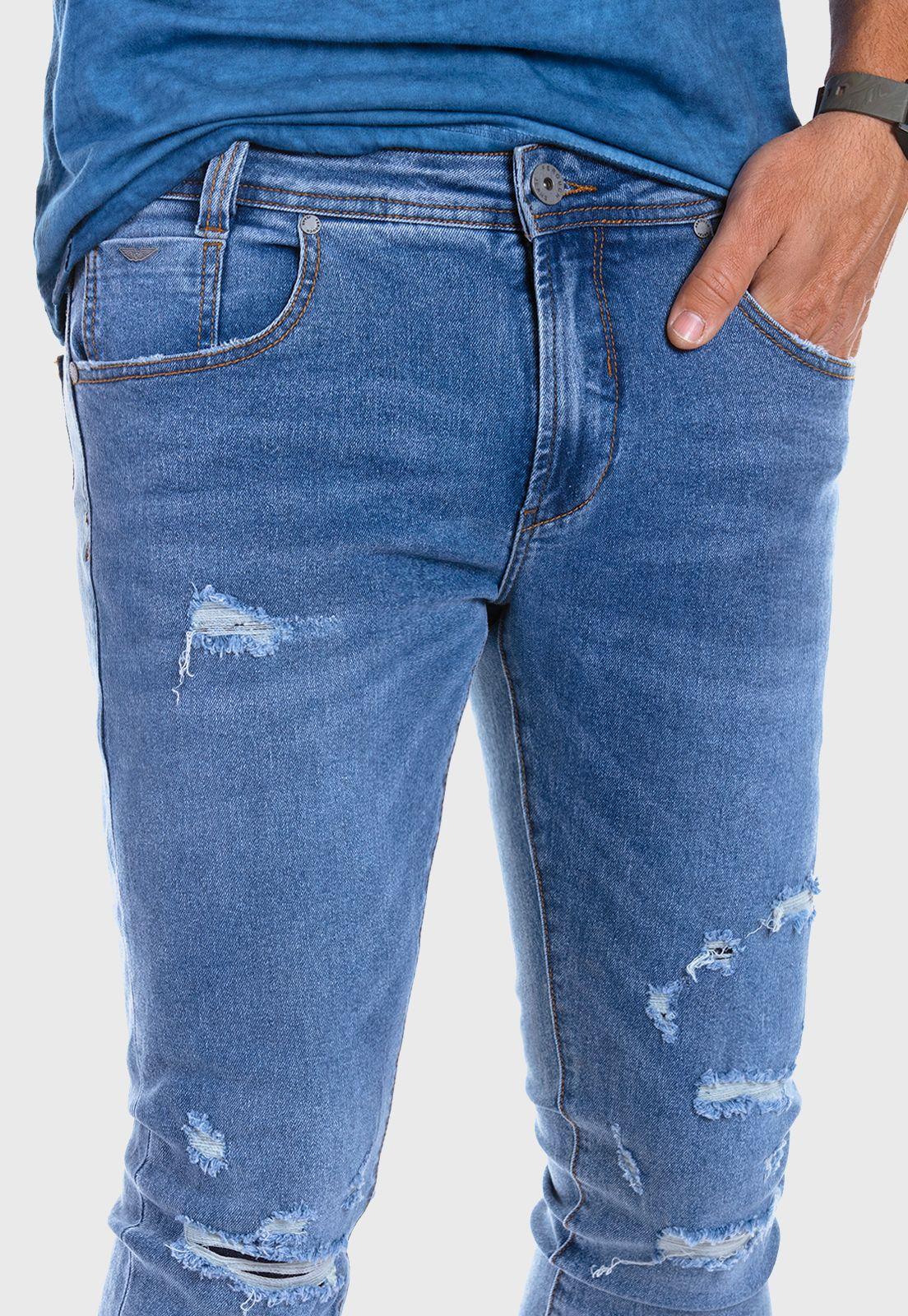Jeans Silver Destroyed Fj Blue-3