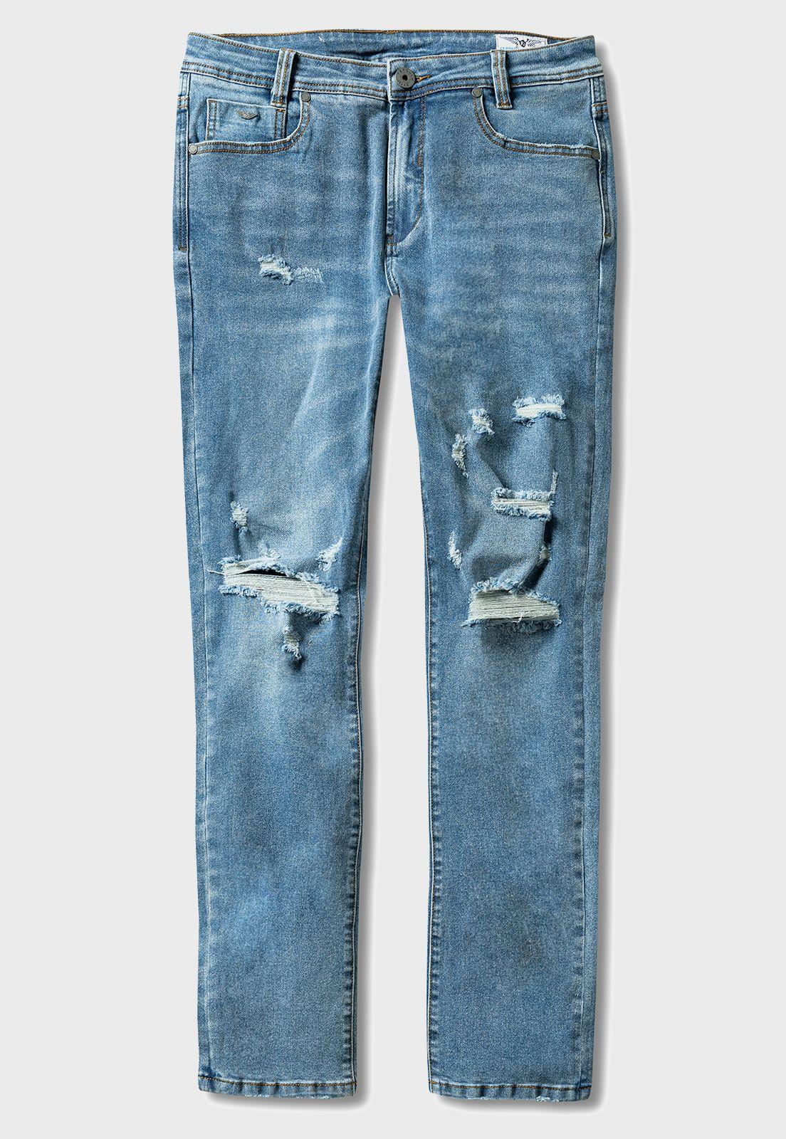 Jeans Silver Destroyed Fj Blue-4