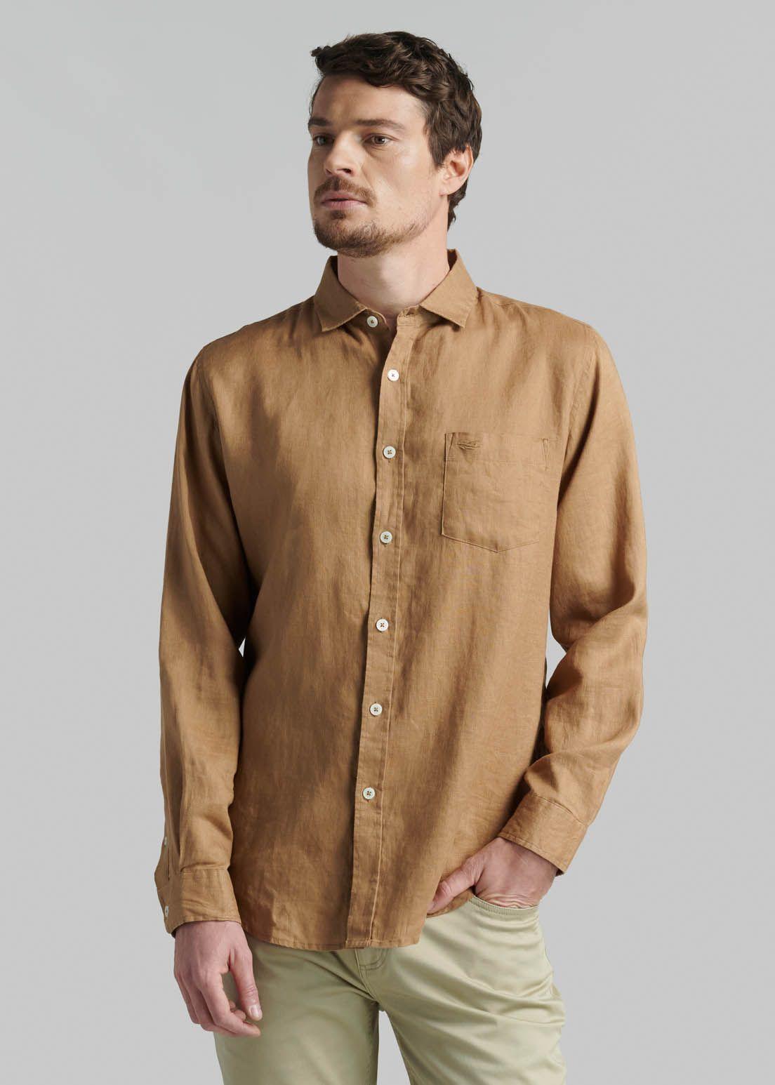 Camisa Lino Green Bay Camel-0