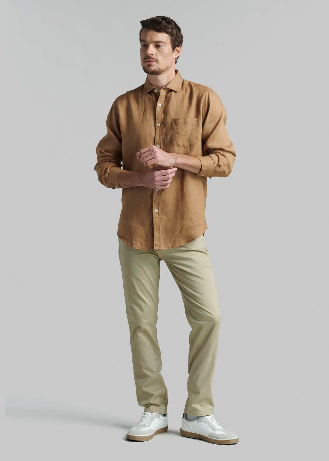 Camisa Lino Green Bay Camel-1