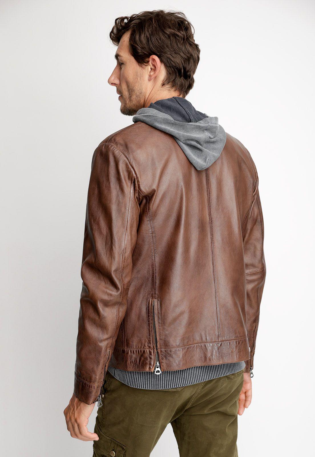 Chaqueta Cuero Memphis Brown-1