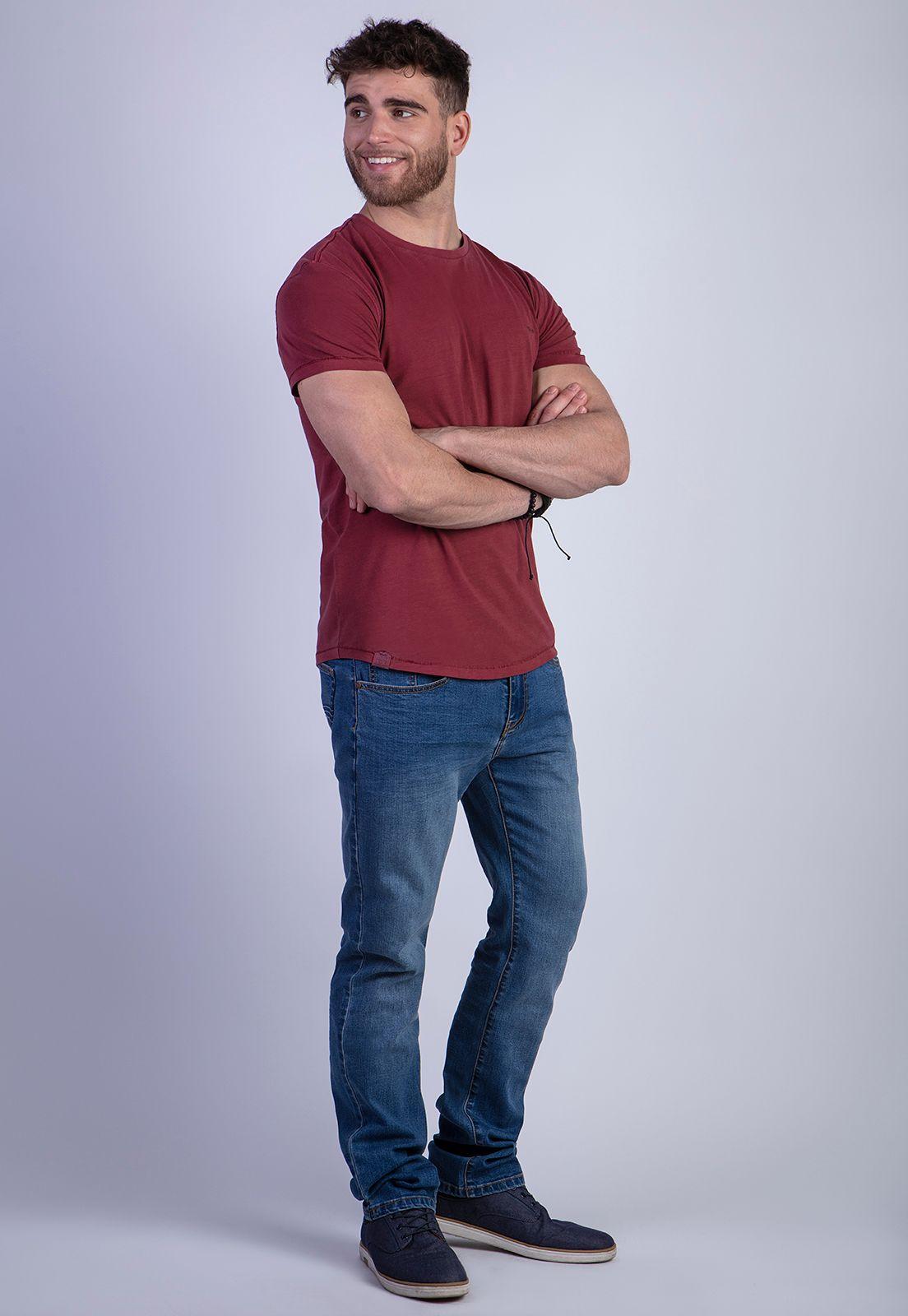 Polera Cuello Redondo Lavada Chicago Burgundy-2