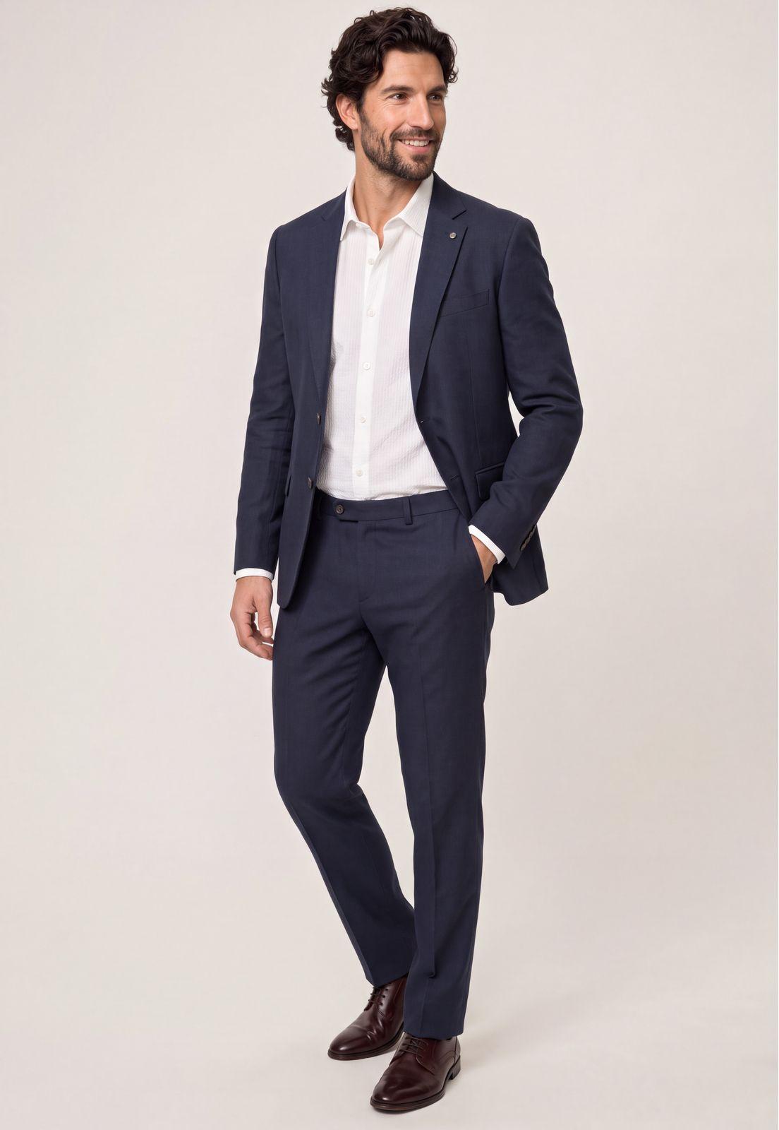Blazer Suit Lino Coral Way Navy-1