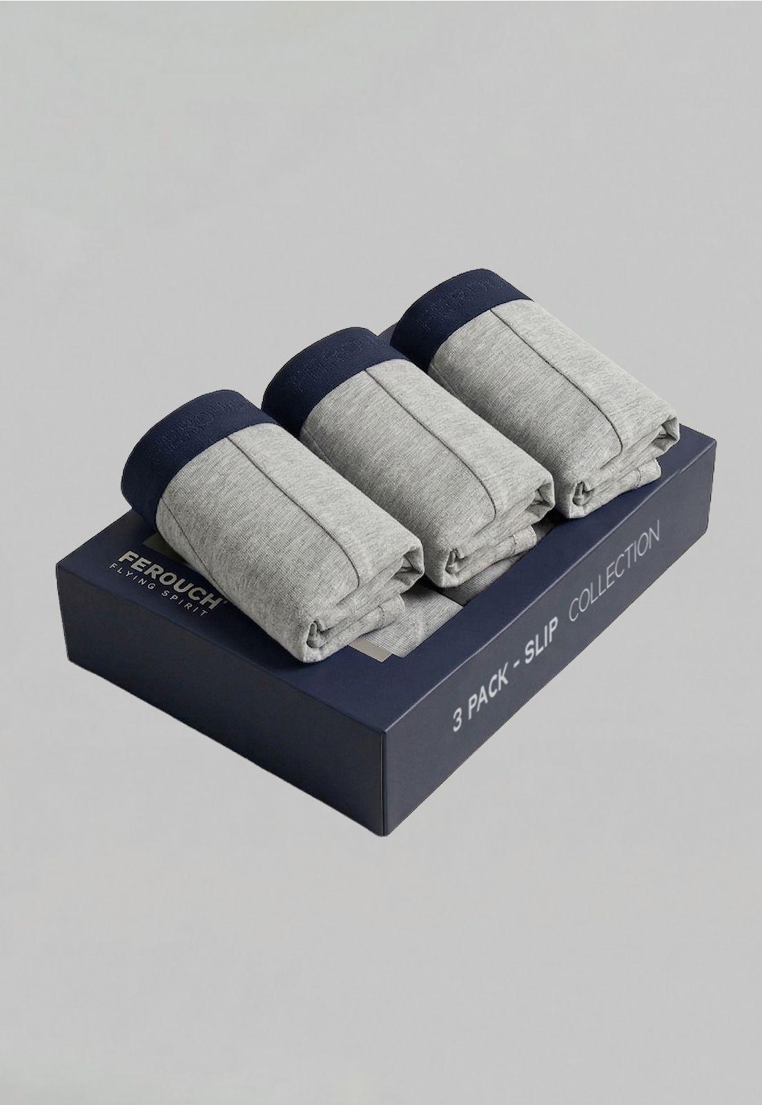 Tripack Slip Gris Dk Grey Melange-1