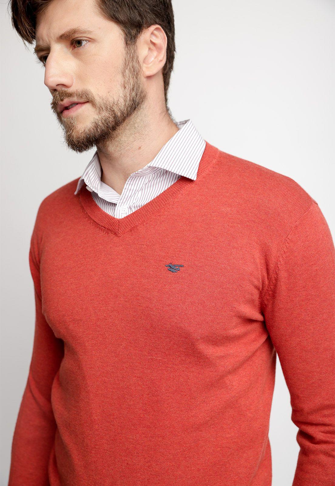 Sweater Melange Smart Casual Copper Melange-2