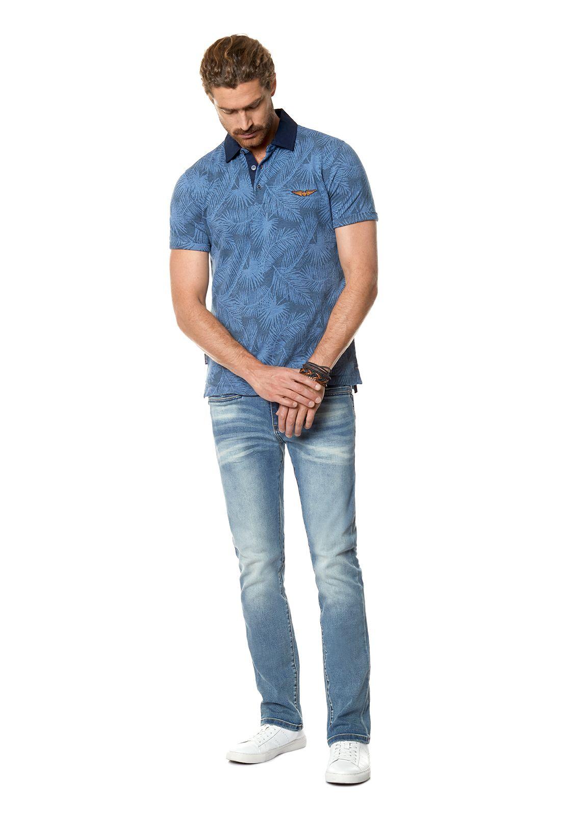 Polera Polo Mississippi Blue Melange-1