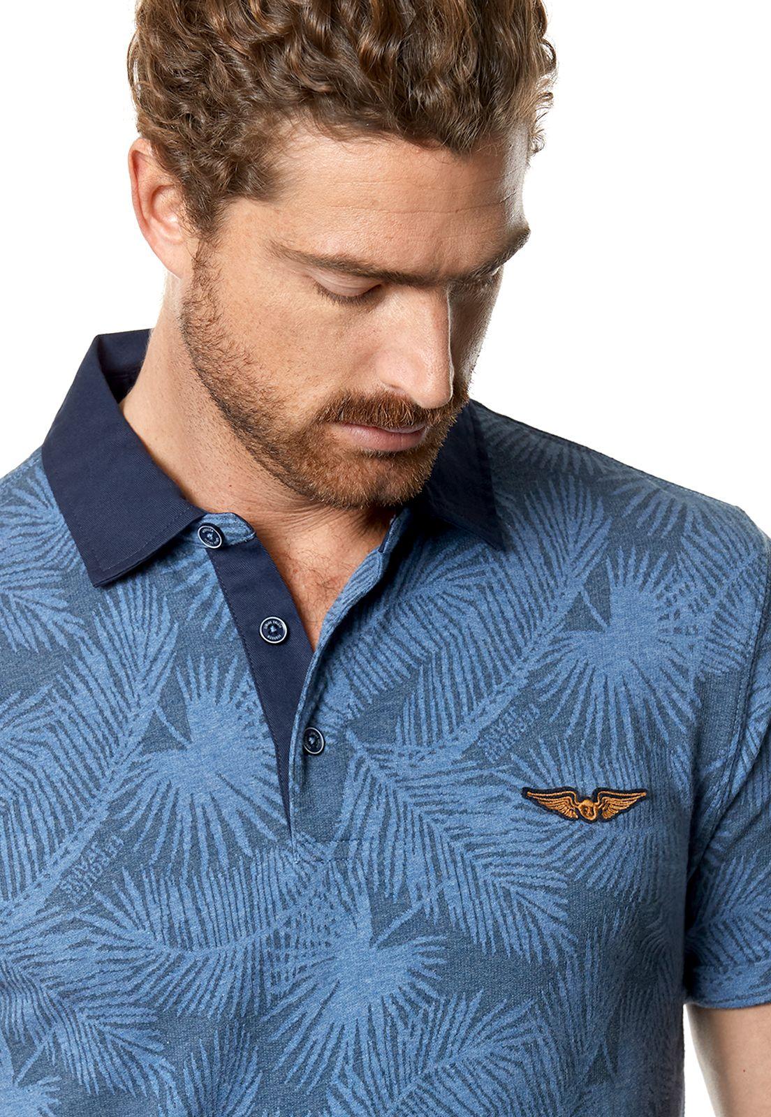 Polera Polo Mississippi Blue Melange-3