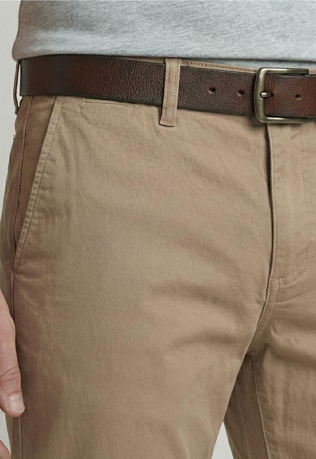 Pantalón Twill Without Pleats L/33 Khaki-2